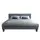 Artiss Neo Double Bed Frame - Grey, Modern Faux Linen Upholstery, Sturdy Wood & Metal, Easy Assembly, 300kg Capacity