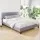Artiss Neo Double Bed Frame - Grey, Modern Faux Linen Upholstery, Sturdy Wood & Metal, Easy Assembly, 300kg Capacity
