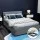 Artiss Nino Double Size Bed Frame Gas Lift Storage Faux Linen Fabric Upholstered Grey with Headboard Sturdy Steel Base