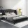 Artiss Pier Queen Bed Frame - Charcoal Linen, Tufted Wing Headboard, Steel & Wood Construction, French Provincial Style