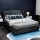Artiss Pier Queen Bed Frame - Charcoal Linen, Tufted Wing Headboard, Steel & Wood Construction, French Provincial Style