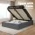 Artiss King Single Bed Frame & Giselle 36cm Mattress Set - Grey, Gas Lift Storage, Faux Linen, High Density Foam