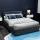 Artiss Double Size Gas Lift Bed Frame in Charcoal - Faux Linen, Storage, Scandinavian Design, Easy Assembly