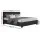 Artiss Vila Queen Bed Frame - Charcoal Faux Linen, Gas Lift Storage, Tufted Headboard, Steel Frame, Wooden Slats