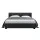 Artiss Vila Queen Bed Frame - Charcoal Faux Linen, Gas Lift Storage, Tufted Headboard, Steel Frame, Wooden Slats