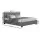 Artiss Queen Size Bed Frame Grey VILA - Gas Lift Storage, Faux Linen, Tufted Headboard, Sturdy Steel & Wood Base