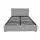 Artiss Queen Size Bed Frame Grey VILA - Gas Lift Storage, Faux Linen, Tufted Headboard, Sturdy Steel & Wood Base