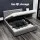 Artiss Queen Size Bed Frame Grey VILA - Gas Lift Storage, Faux Linen, Tufted Headboard, Sturdy Steel & Wood Base