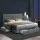Artiss Avio King Bed Frame Grey with 4 Storage Drawers Tufted Headboard Faux Linen 203x183cm King Size