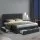 Artiss Avio Queen Bed Frame Charcoal Faux Linen with 4 Storage Drawers, Tufted Headboard, Sturdy Steel Base