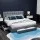 Artiss Avio Queen Bed Frame with 4 Storage Drawers, Tufted Headboard, Faux Linen Upholstery, Grey, 216x164.5x95cm