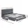 Artiss Avio Queen Bed Frame with 4 Storage Drawers, Tufted Headboard, Faux Linen Upholstery, Grey, 216x164.5x95cm