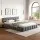 Artiss HAVEN Double Bed Frame Plush Velvet Headboard Low Platform Base Grey 139x190cm Inner Size 151x204cm