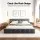 Artiss HAVEN Double Bed Frame Plush Velvet Headboard Low Platform Base Grey 139x190cm Inner Size 151x204cm