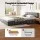 Artiss HAVEN Double Bed Frame Plush Velvet Headboard Low Platform Base Grey 139x190cm Inner Size 151x204cm
