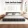 Artiss Queen Velvet Bed Frame HAVEN Plush Headboard Platform Base Grey Fits 153x203cm Mattress 300kg