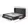 Artiss Mila Queen Size Bed Frame with 4 Drawers, Charcoal - Premium Faux Linen, Tufted Headboard, Sturdy Steel Frame