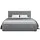 Artiss Tiyo Double Size Gas Lift Bed Frame in Grey - Premium Faux Linen, Storage Function, Scandinavian Tufted Headboard