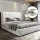 Artiss Tiyo Double Size Gas Lift Bed Frame in White - Premium PVC Leather, Storage, Scandinavian Design, Easy Assembly