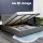 Artiss Tiyo King Size Gas Lift Bed Frame - Premium Grey Faux Linen, Storage, Sturdy Wooden Slat Base, Scandinavian Style
