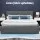 Artiss Tiyo King Size Gas Lift Bed Frame - Premium Grey Faux Linen, Storage, Sturdy Wooden Slat Base, Scandinavian Style
