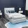 Artiss Tiyo King Single Gas Lift Bed Frame - White, PVC Leather, Tufted Headboard, Storage, Easy Assembly