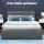Artiss Tiyo Queen Size Bed Frame Gas Lift Storage Upholstered Faux Linen Grey Tufted Headboard Wooden Slats