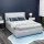 Artiss Tiyo Queen Size Gas Lift Bed Frame - White PVC Leather, Tufted Headboard, Storage, Heavy-Duty, Easy Assembly
