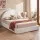 Artiss Queen Boucle Fabric Foam Bed Frame Vacuum Compressed No Assembly Removable Washable Cover Low Profile