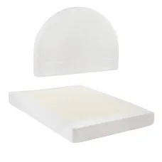Artiss Queen Boucle Fabric Foam Bed Frame Vacuum Compressed No Assembly Removable Washable Cover Low Profile