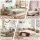 Artiss Queen Boucle Fabric Vacuum Compressed No Assembly Bed Frame with Foam Headboard 170x212cm Washable Cover