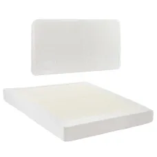 Artiss Queen Boucle Fabric Vacuum Compressed No Assembly Bed Frame with Foam Headboard 170x212cm Washable Cover