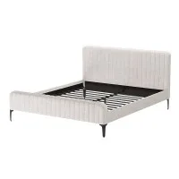 Artiss Bed Frame, Faux Linen, King Size, Beige, 222.5x195x104cm, Cosy & Sturdy Design, Easy Assembly, Aussie Standard