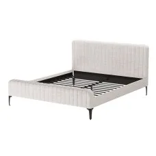 Artiss Bed Frame, Faux Linen, King Size, Beige, 222.5x195x104cm, Cosy & Sturdy Design, Easy Assembly, Aussie Standard