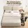 Artiss King Bed Frame Gas Lift Storage Three Drawers Adjustable Headboard 300kg Beige Platform Base