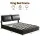 Artiss King Bed Frame with Gas Lift Storage, 3 Drawers, Adjustable Headboard, PVC Leather Black 300kg