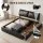 Artiss King Bed Frame with Gas Lift Storage, 3 Drawers, Adjustable Headboard, PVC Leather Black 300kg