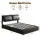 Artiss Queen Upholstered Bed Frame 300kg Gas Lift Storage 3 Drawers Adjustable Headboard Black
