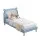 Artiss Kids King Single Upholstered Bear Bed Frame Blue White 180kg Capacity Child Safe Padding 118x213x107cm