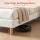 Artiss Kids AU King Single Upholstered Bed Frame Bear Ear Headboard Beige White Child Safe PVC Leather