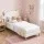 Artiss Kids AU King Single Upholstered Bed Frame Bear Ear Headboard Beige White Child Safe PVC Leather