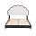 Artiss Queen Bed Frame with Adjustable Shell Headboard and PVC Upholstery White 13 Slats 300 kg Load