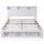 Artiss King Bed Frame with Storage, Charging Station, LED Lighting and Bouclé Padding White