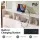Artiss King Bed Frame with Storage, Charging Station, LED Lighting and Bouclé Padding White