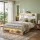 Artiss Queen Bed Frame with Storage, Charging Station, LED Lighting, 300kg Capacity and Bouclé Padding White