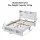Artiss Queen Bed Frame with Storage, Charging Station, LED Lighting, 300kg Capacity and Bouclé Padding White