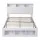 Artiss Queen Bed Frame with Storage, Charging Station, LED Lighting, 300kg Capacity and Bouclé Padding White