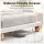 Artiss Queen Bed Frame with Bouclé Upholstery Rubber wood Feet White 300 kg Capacity Low-profile Ten Plywood Slats