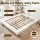 Artiss Queen Bed Frame with Bouclé Upholstery Rubber wood Feet White 300 kg Capacity Low-profile Ten Plywood Slats