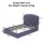 Artiss Double Bed Frame with Lift-Up Storage, USB and Type-C Charging Ports, Scallop Headboard Grey Blue